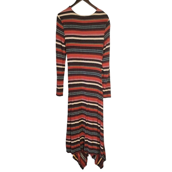 Maeve Anthropologie Parkside Knit Maxi Dress Long Sleeve Asymmetrical Hem Large - Picture 5 of 13